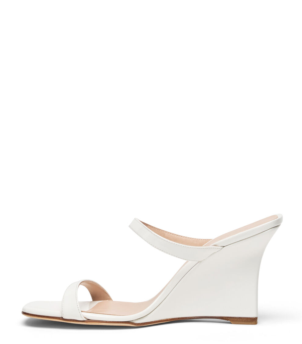 Stuart Weitzman VINNIE WEDGE SLIDE 85 BLANCO SN719PATYVG