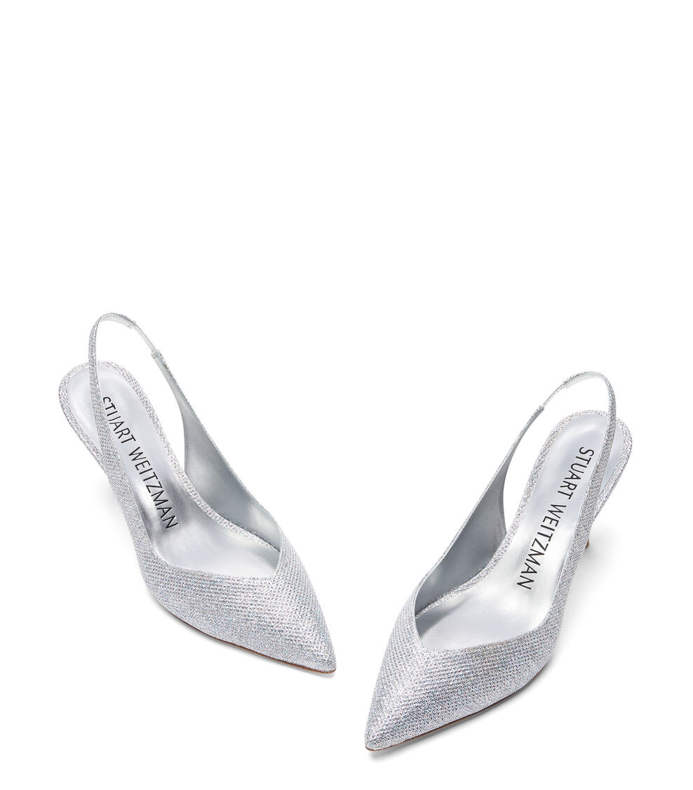 Stuart Weitzman EVA 75 SLINGBACK SILVER SG903NENSLV