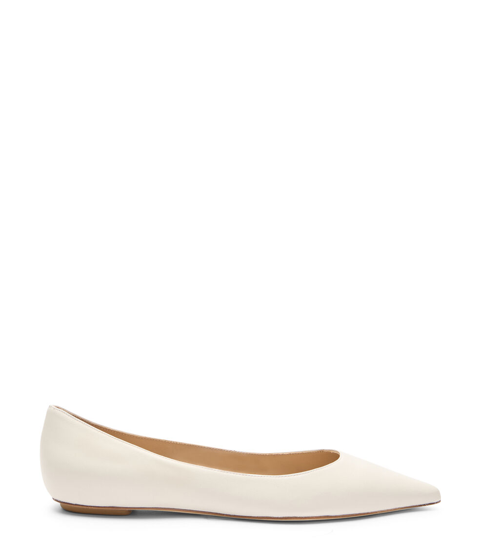 Stuart Weitzman EMILIA FLAT CREAM SG872LARCRM