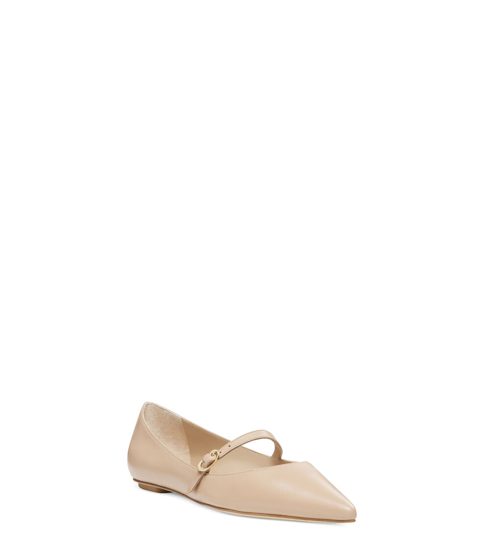 Stuart Weitzman EMILIA MARY JANE FLAT ADOBE SG878LARAJM