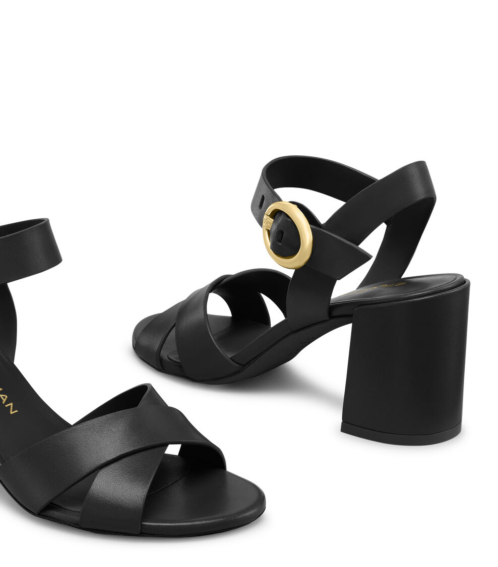 Stuart Weitzman BENNI BLOCK 75 BLACK SK763SMOBLK