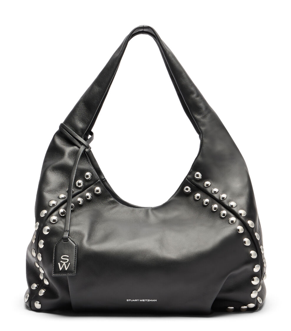 Stuart Weitzman MODA STUD HOBO BAG Stuart Weitzman MODA STUD HOBO BAG BLACK SK252SFNBLK