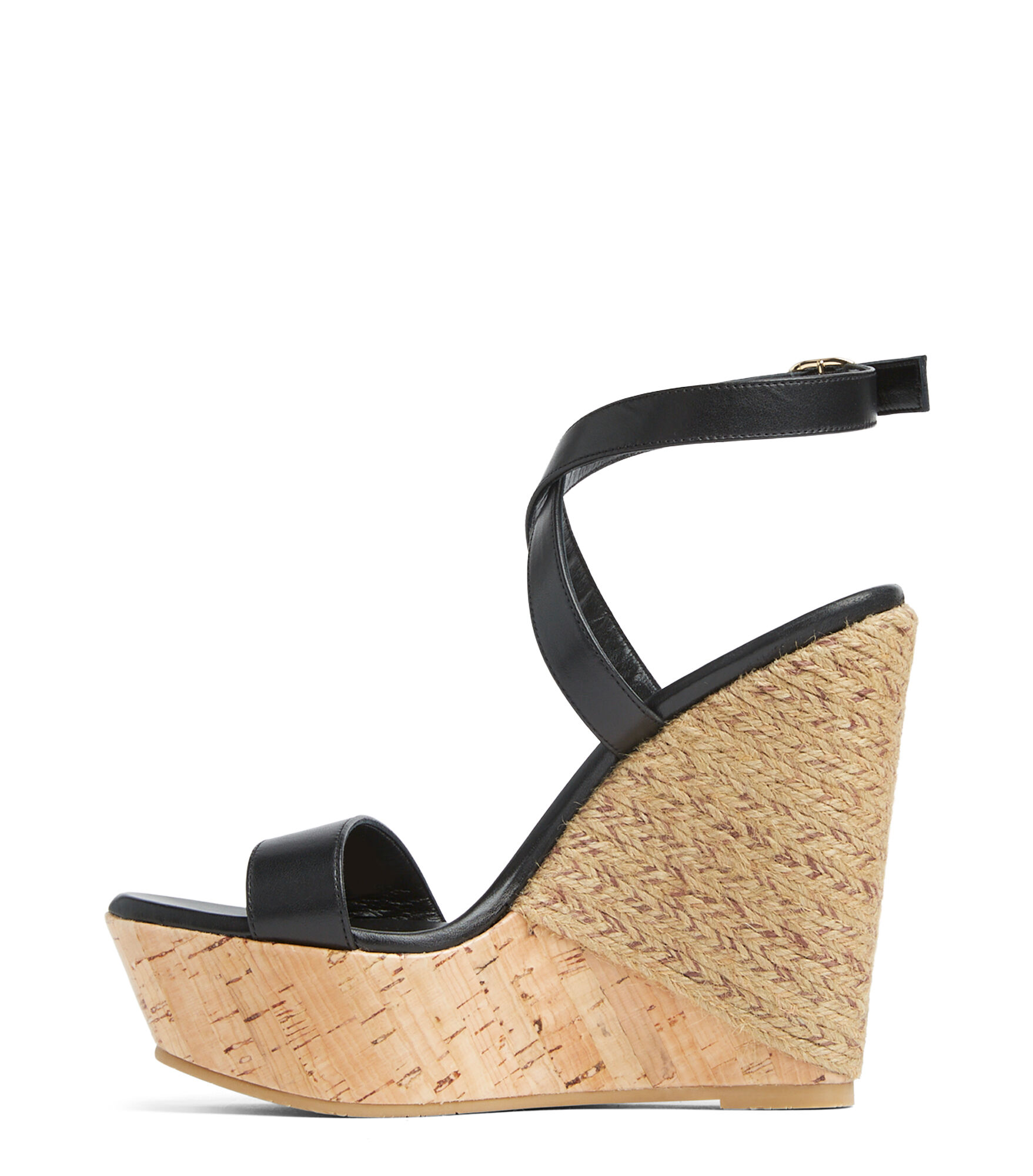 5050 WEDGE SANDAL in BLACK for Women Stuart Weitzman UK