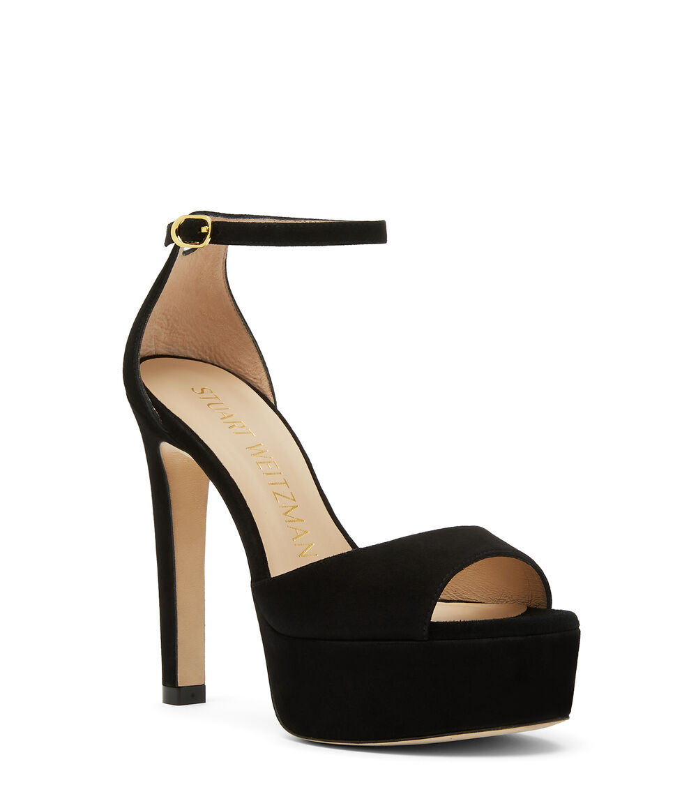 Stuart Weitzman DISCOPLATFORM SANDAL NEGRO SA579SUEBLK