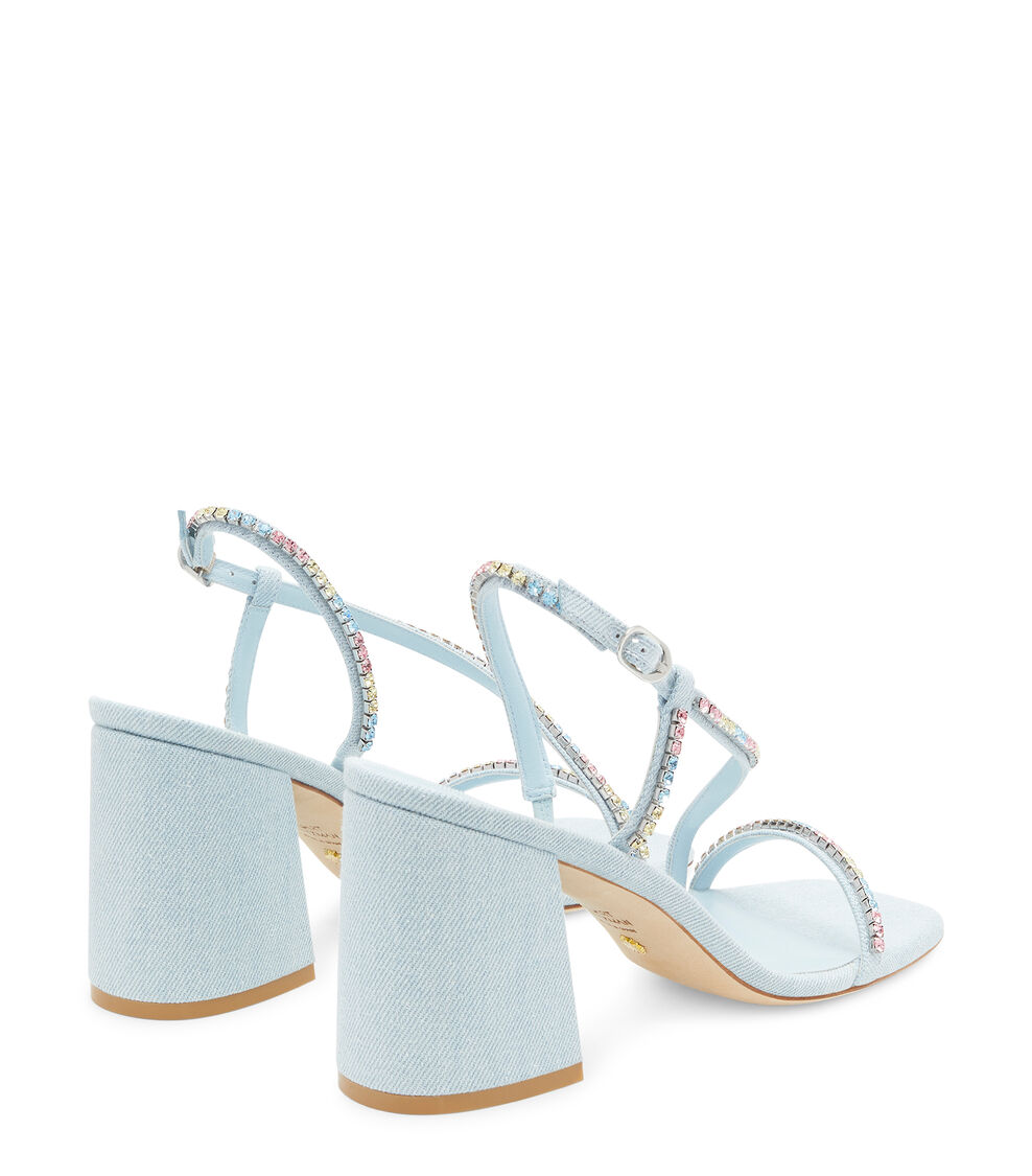 Stuart Weitzman SOIREE CRYSTAL 85 BLOCK SANDAL LIGHT SE075VDCVNH
