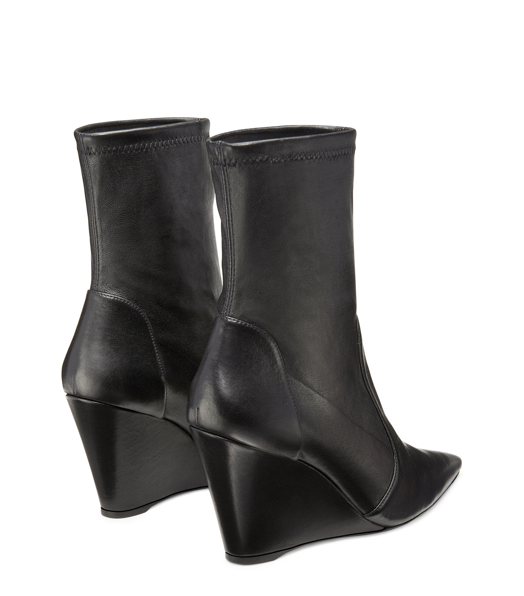 STUART WEDGE 85 SOCK BOOTIE in BLACK for Women Stuart Weitzman