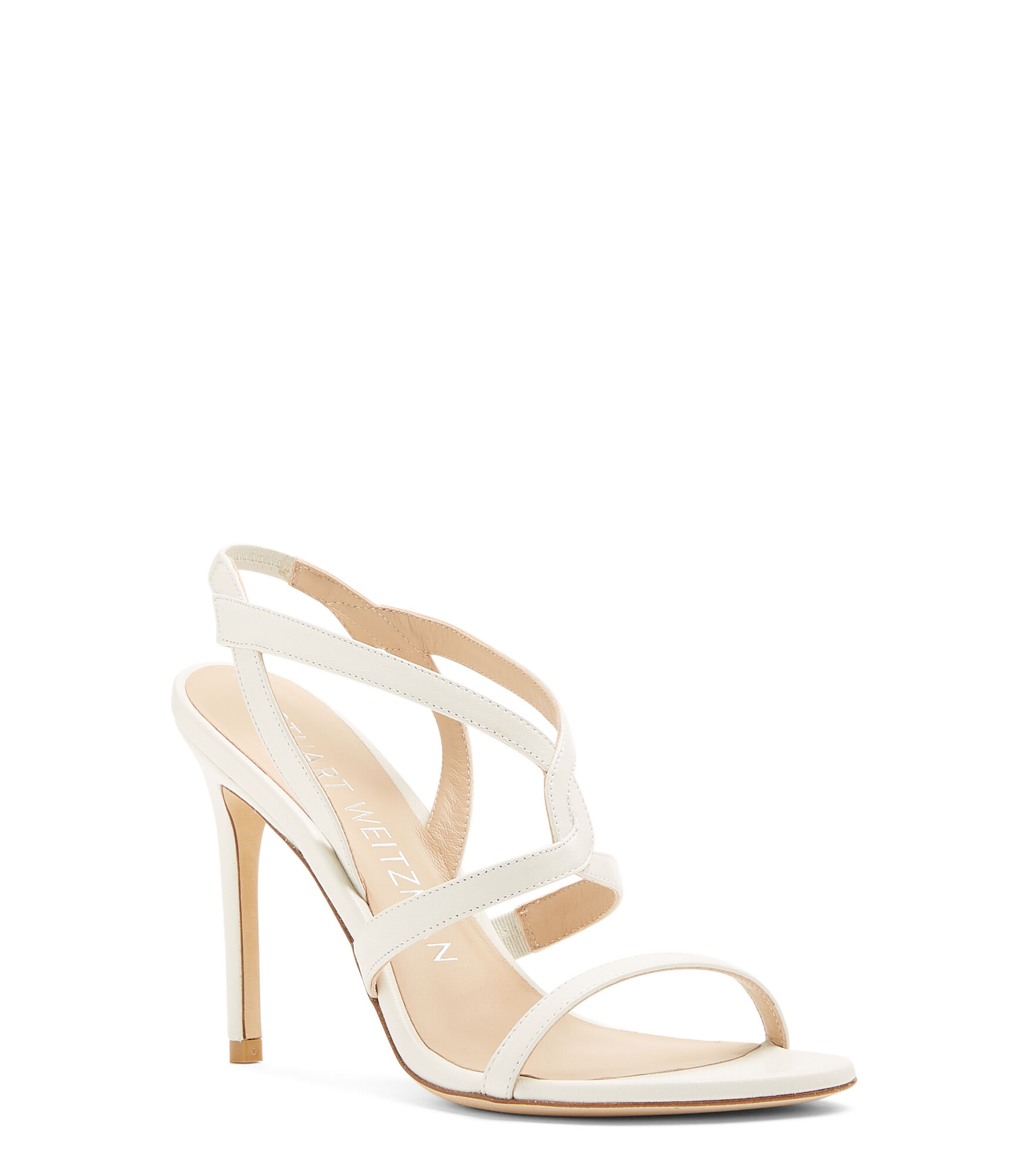 Stuart weitzman white sandals discount