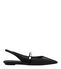 Stuart Weitzman EMILIA PEARLITA SLINGBACK FLAT BLACK SH557PATBLK