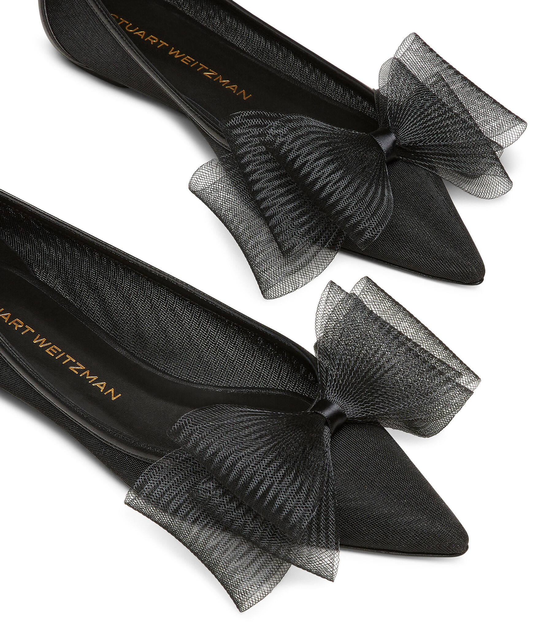 BLUSHING BOW FLAT in BLACK for Women | Stuart Weitzman® UK