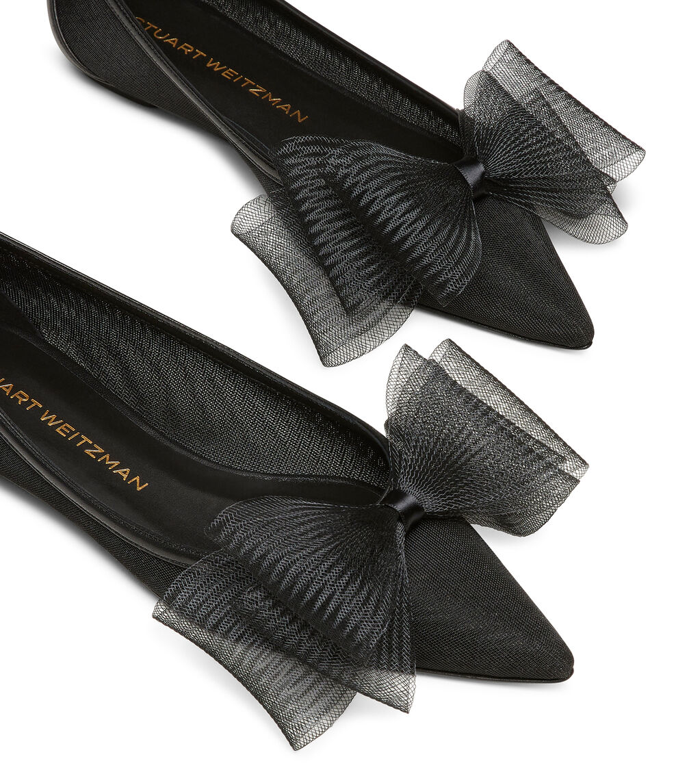 Stuart Weitzman BLUSHING BOW FLAT NOIR SJ466LCHBLK