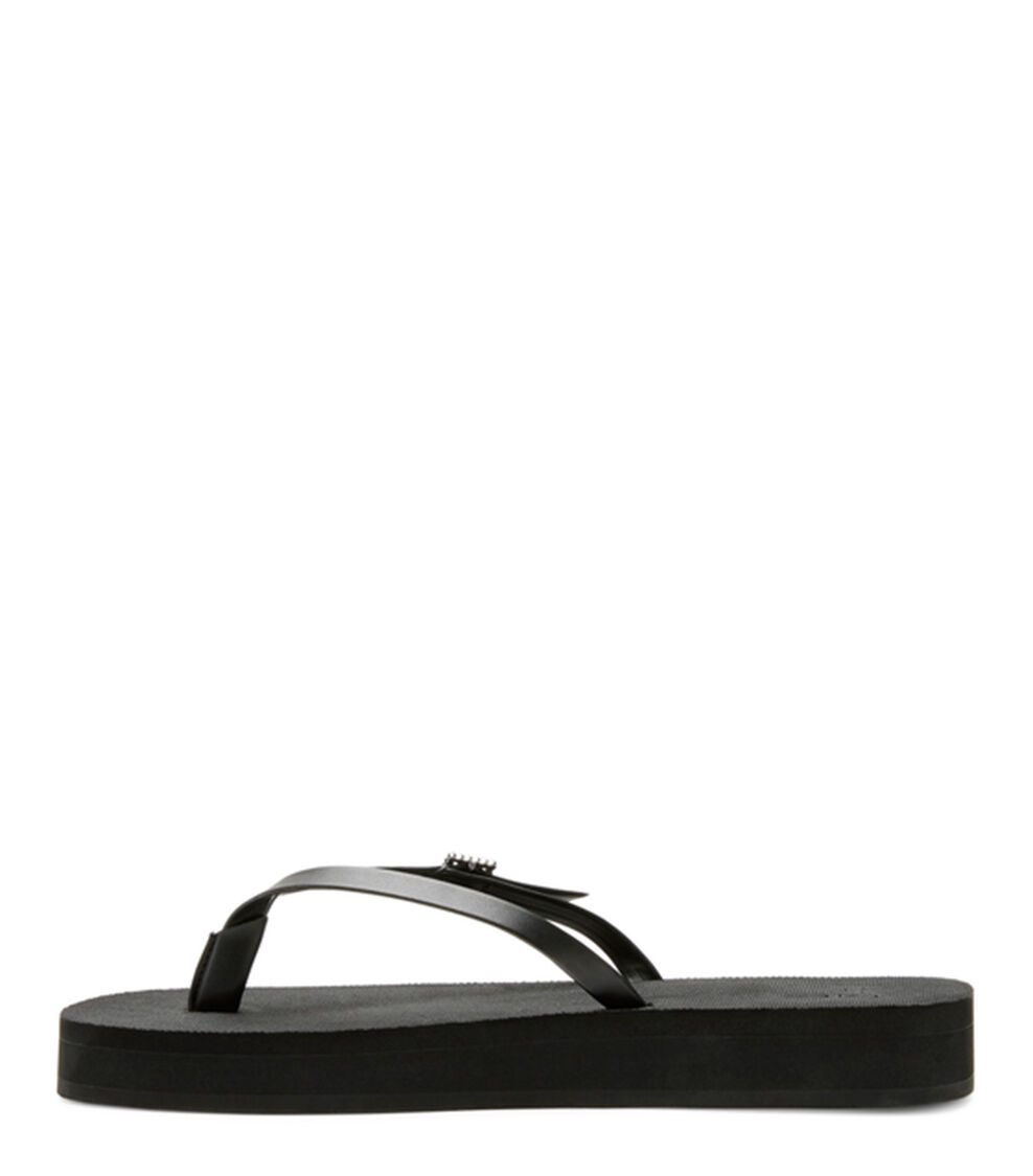 Stuart Weitzman SW CRYSTAL THONG FLATFORM SANDAL BLACK SB565EVPBLK