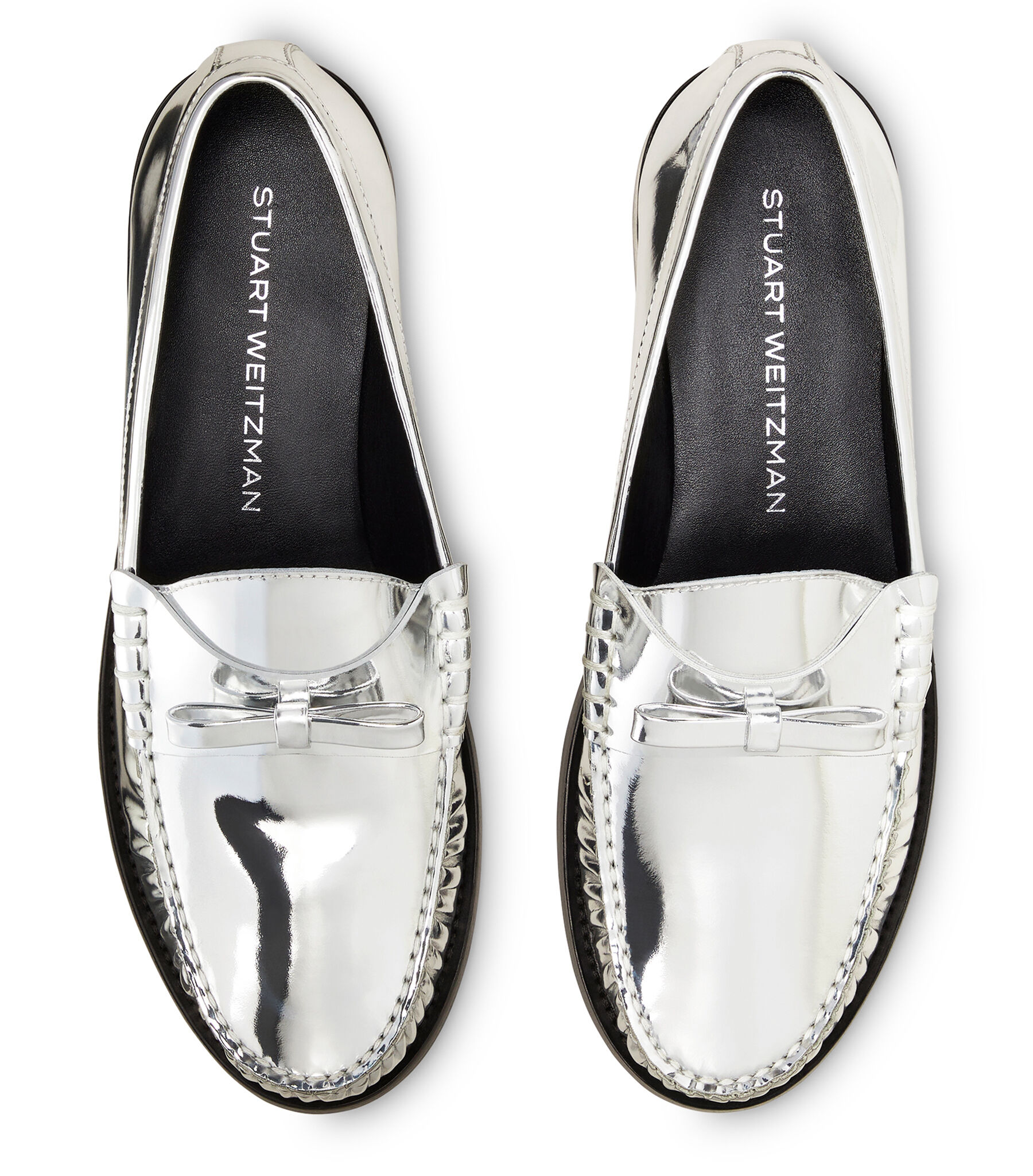 LOTTIE BOW LOAFER in SILVER for Women Stuart Weitzman UK
