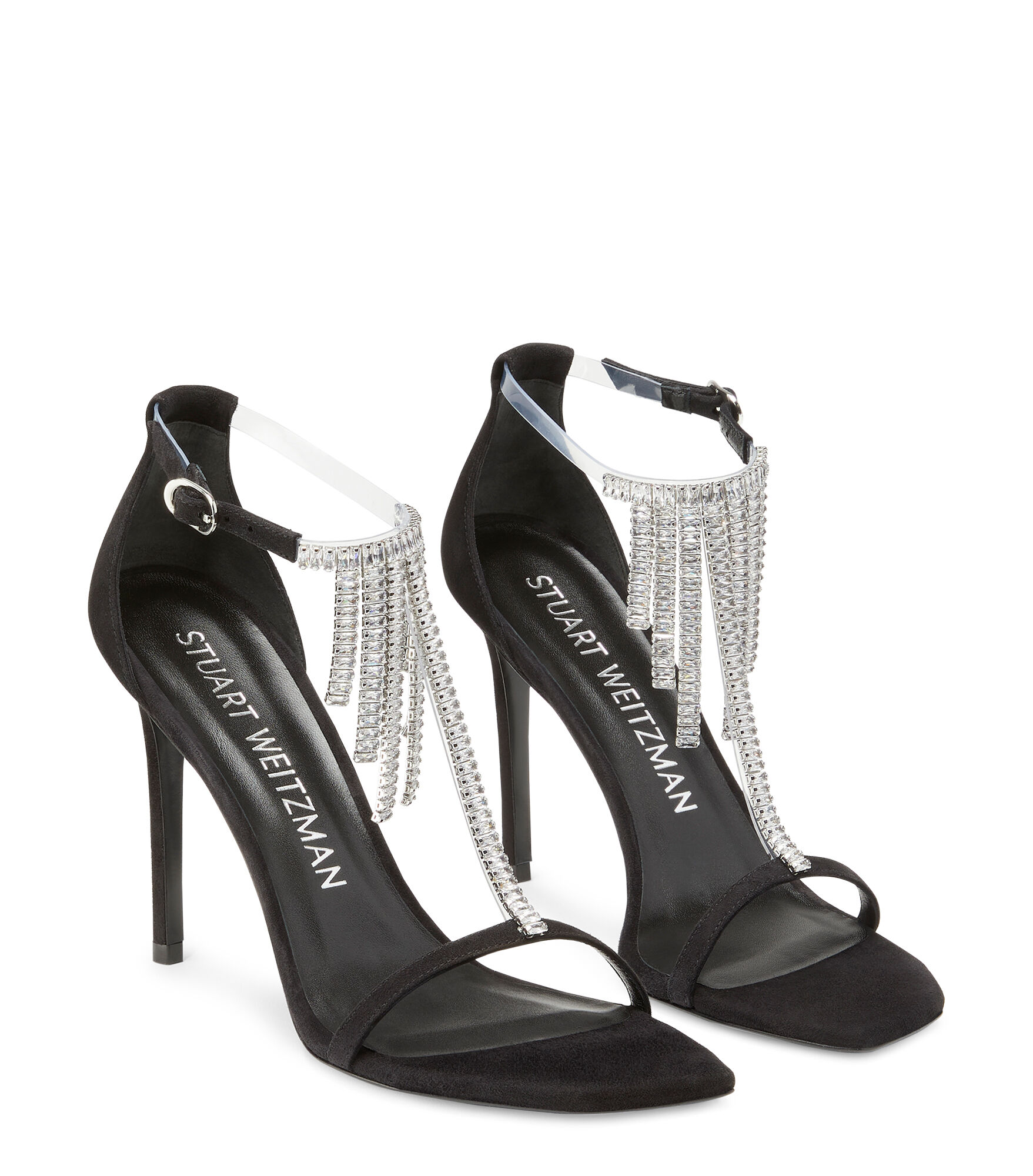 NUDISTCURVE SUPERGLAM 100 SANDAL in BLACK for Women Stuart