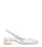 Stuart Weitzman VIVIENNE 35 SLINGBACK SILVER SG831LIDSLV