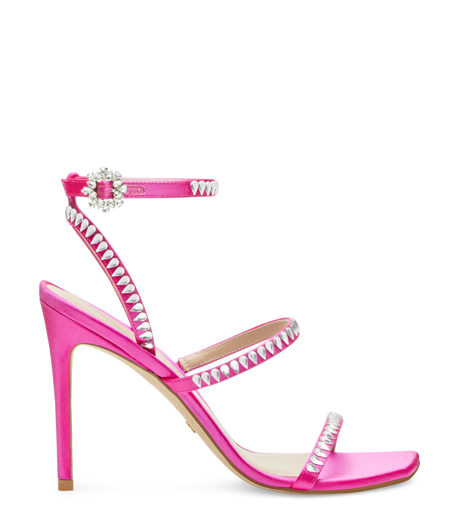 GEMCUT 100 STRAPPY SANDAL , Last chance, , SATIN - Stuart Weitzman - Modalova