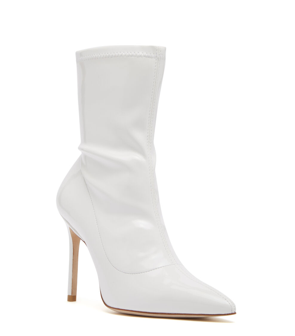 Stuart Weitzman STUART 100 STRETCH BOOTIE White SC455SYLWHT