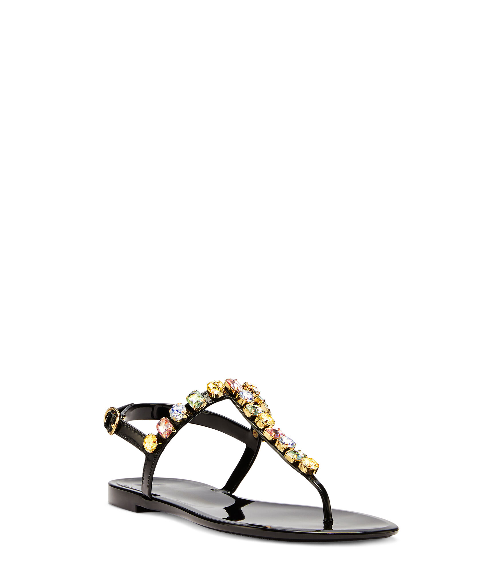 Black hot sale gem sandals