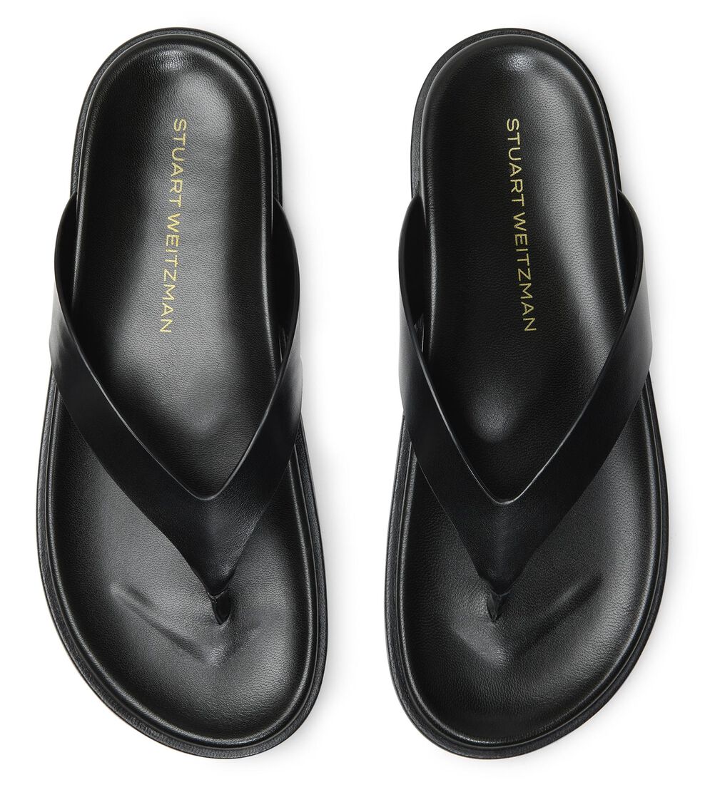 Stuart Weitzman MARYKATE THONG SANDAL BLACK SN616SMOBLK