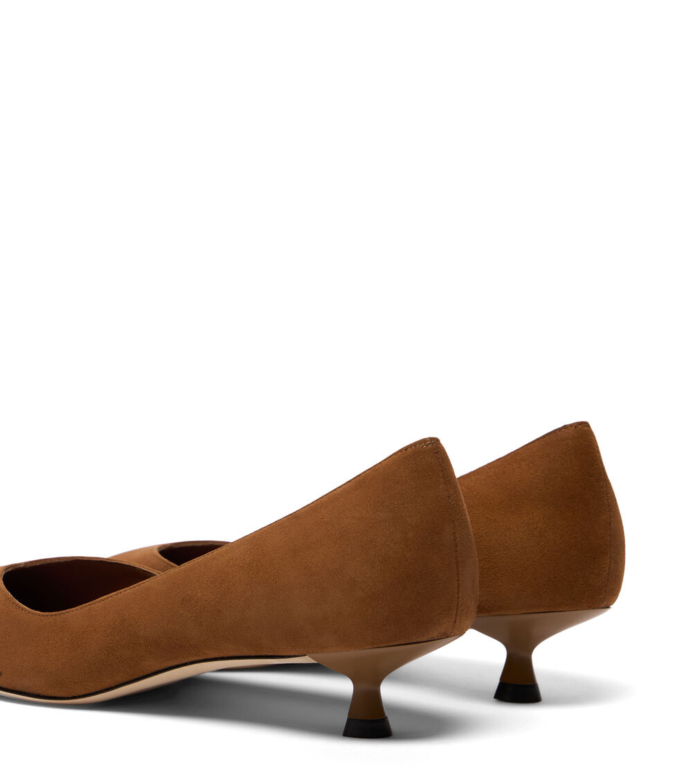 Stuart Weitzman EVA 35 PUMP TOASTED ALMOND SG891SUEQPI