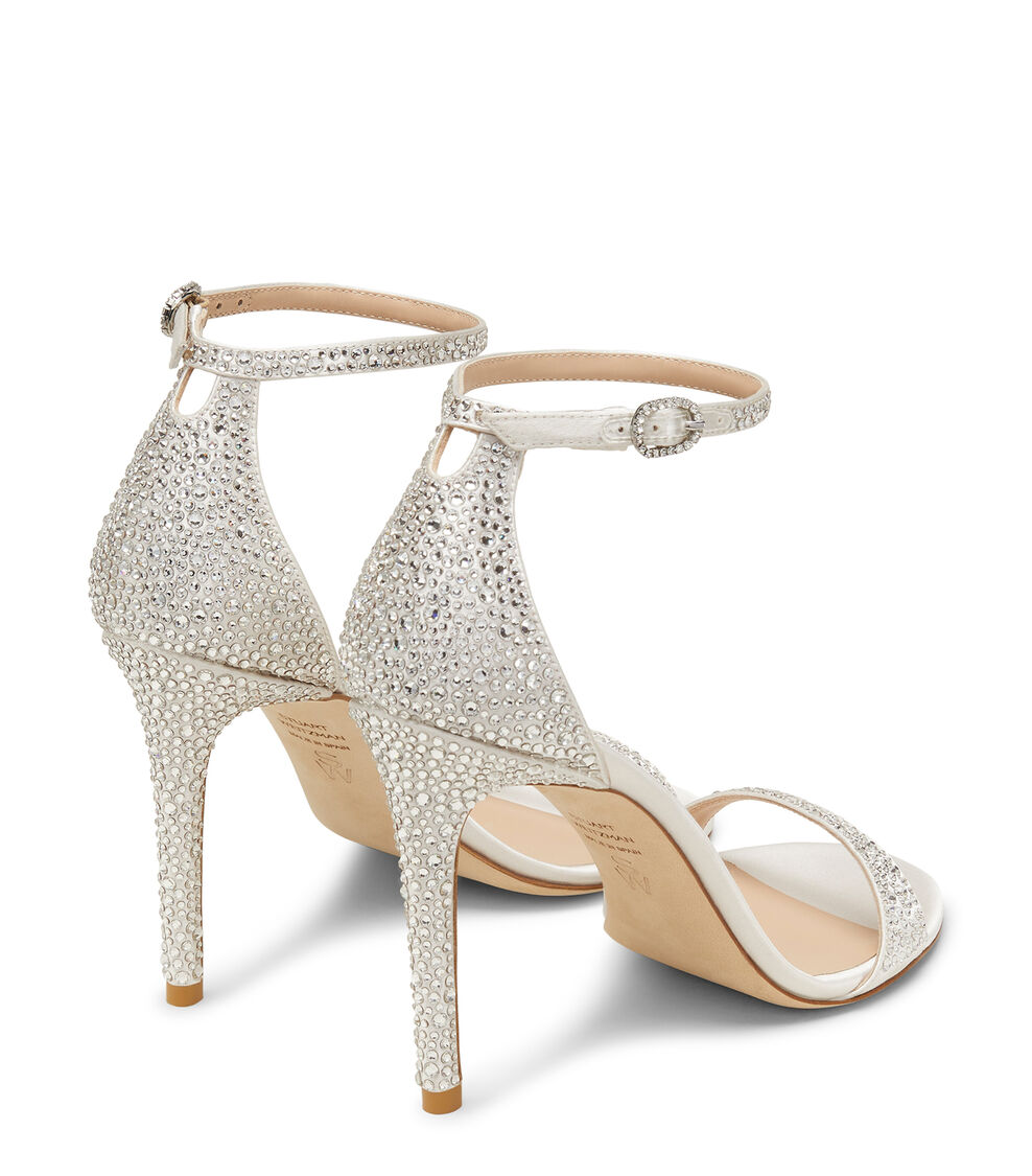 Stuart Weitzman NUDIST SHINE 100 SANDAL Stuart Weitzman NUDIST SHINE 100 SANDAL CLEAR/CREAM SK219PCTX0T