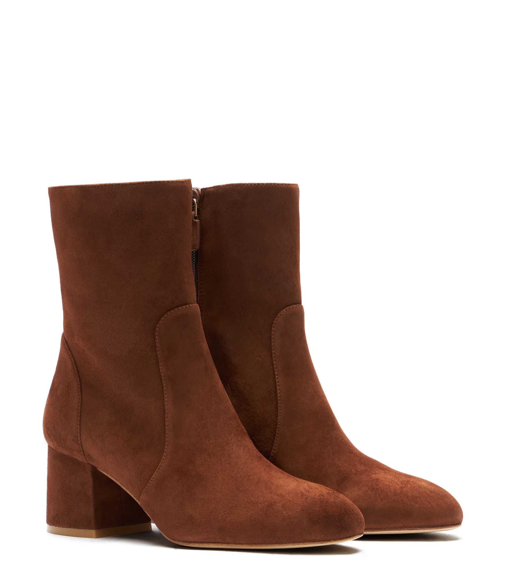 FLAREBLOCK 60 ZIP BOOTIE in DEEP COFFEE for Women Stuart Weitzman UK