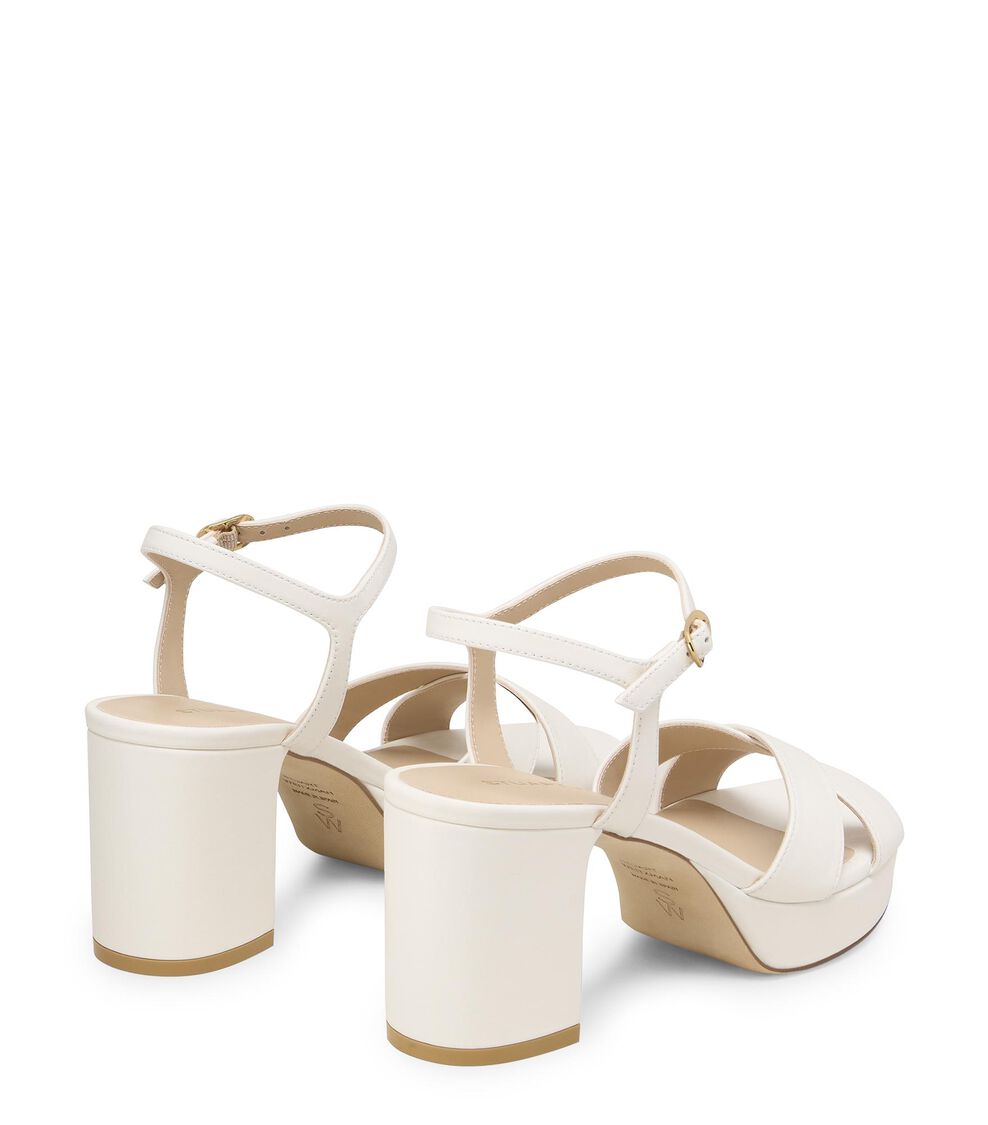 Stuart Weitzman DAYNA PLATFORM 80 CREAM SL039SMOCRM