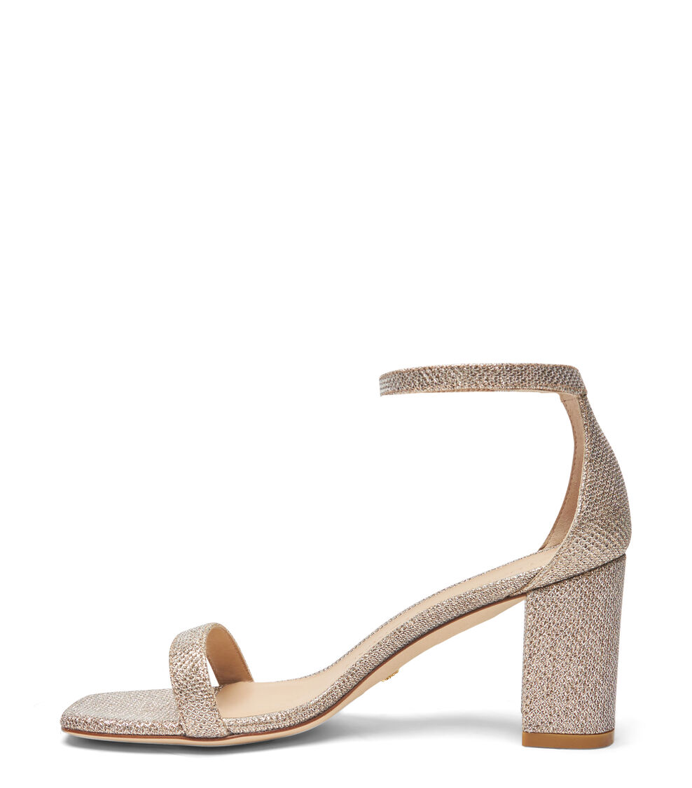 Stuart Weitzman NUDISTCURVE 75 BLOCK SANDAL POUDRE SA890NENQ24
