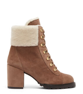 Stuart Weitzman KOLBIE II BLOCK CHILL BOOTIE TAUPE SC804SDHUXM