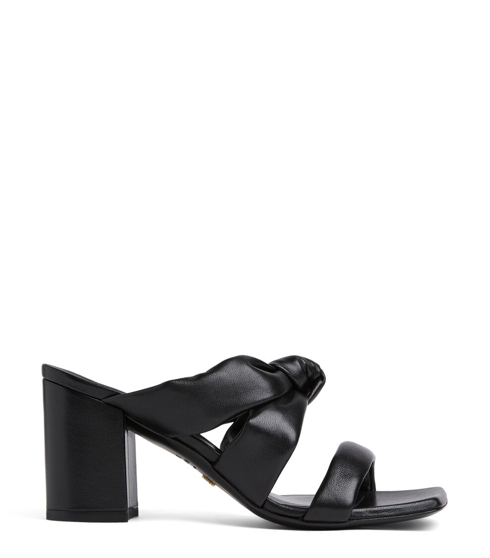 Stuart Weitzman PLAYA 75 KNOT BLOCK SLIDE NERO SD913LARBLK