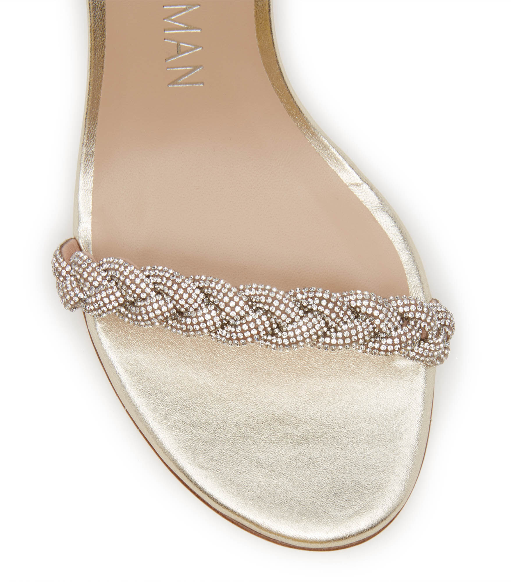 NEARLYNUDE HIGHSHINE SANDAL in PLATINO for Women | Stuart Weitzman®