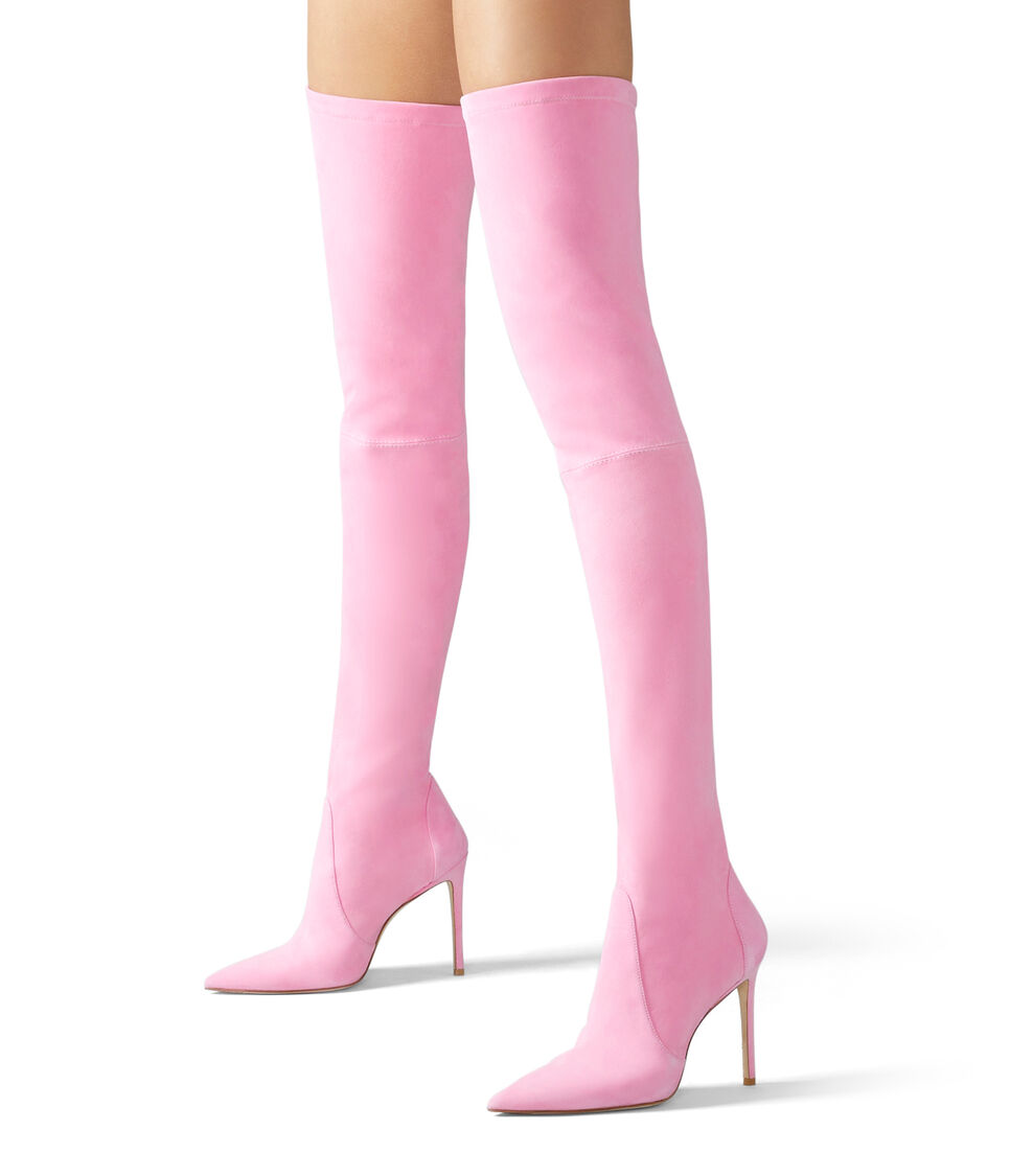 Stuart Weitzman ULTRASTUART 110 STRETCH BOOT PINK SB651SUSQLI