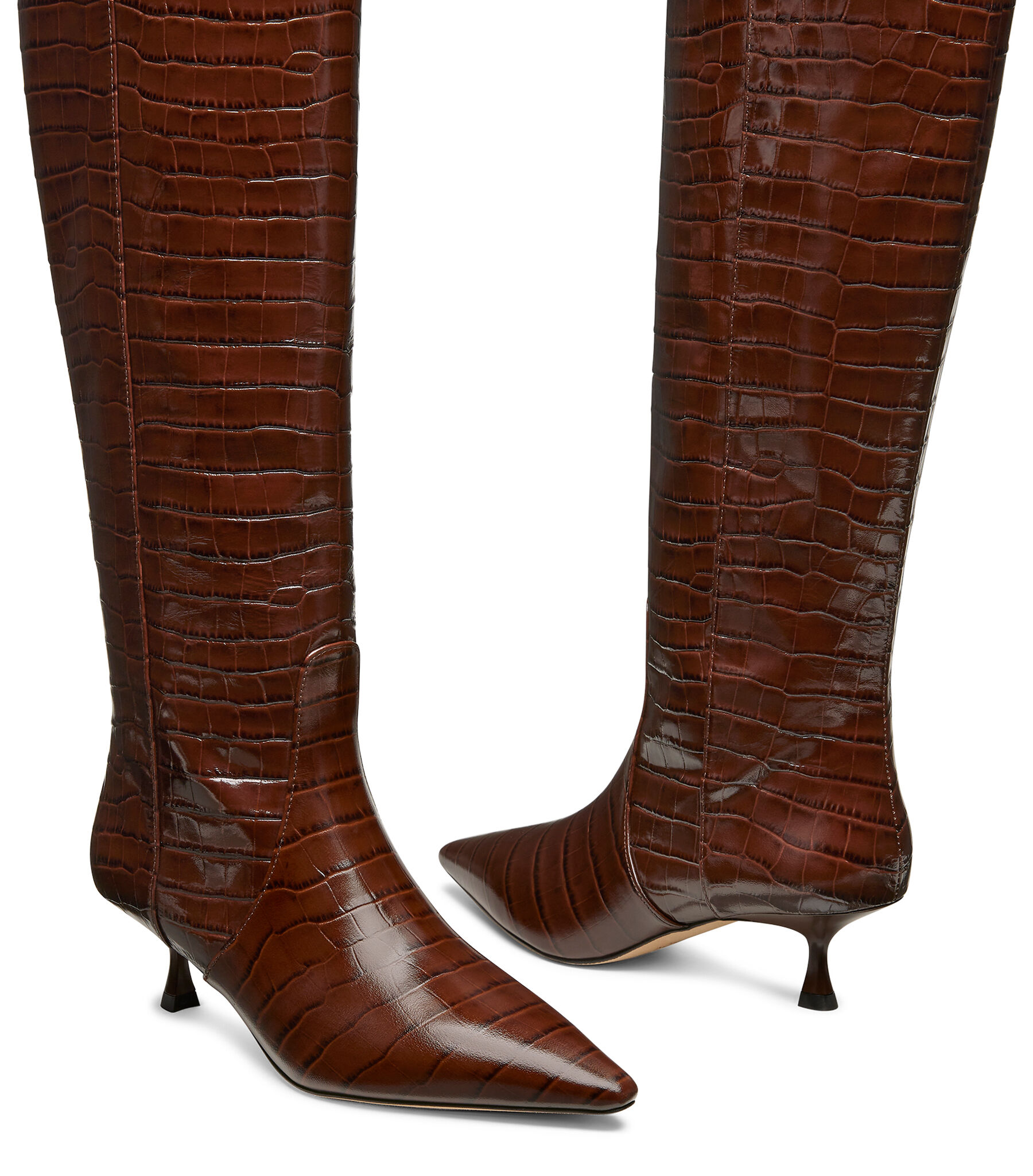 Stuart weitzman crocodile boots discount