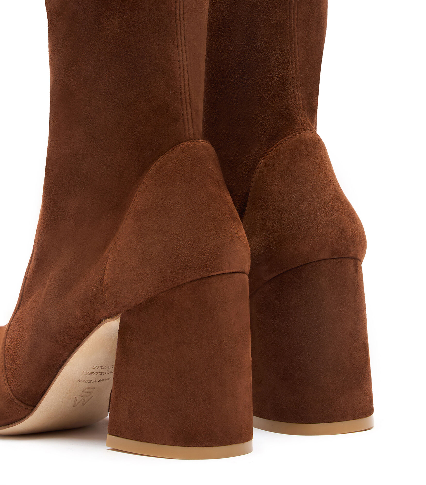 FLAREBLOCK 85 STRETCH BOOTIE in DEEP COFFEE for Women Stuart Weitzman UK