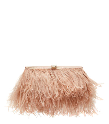 THE VIP PLUME CLUTCH in POUDRE for Women