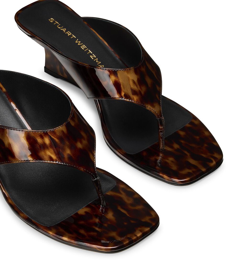 Stuart Weitzman VINNIE WEDGE THONG 50 CLASSIC SN713GORQ1R