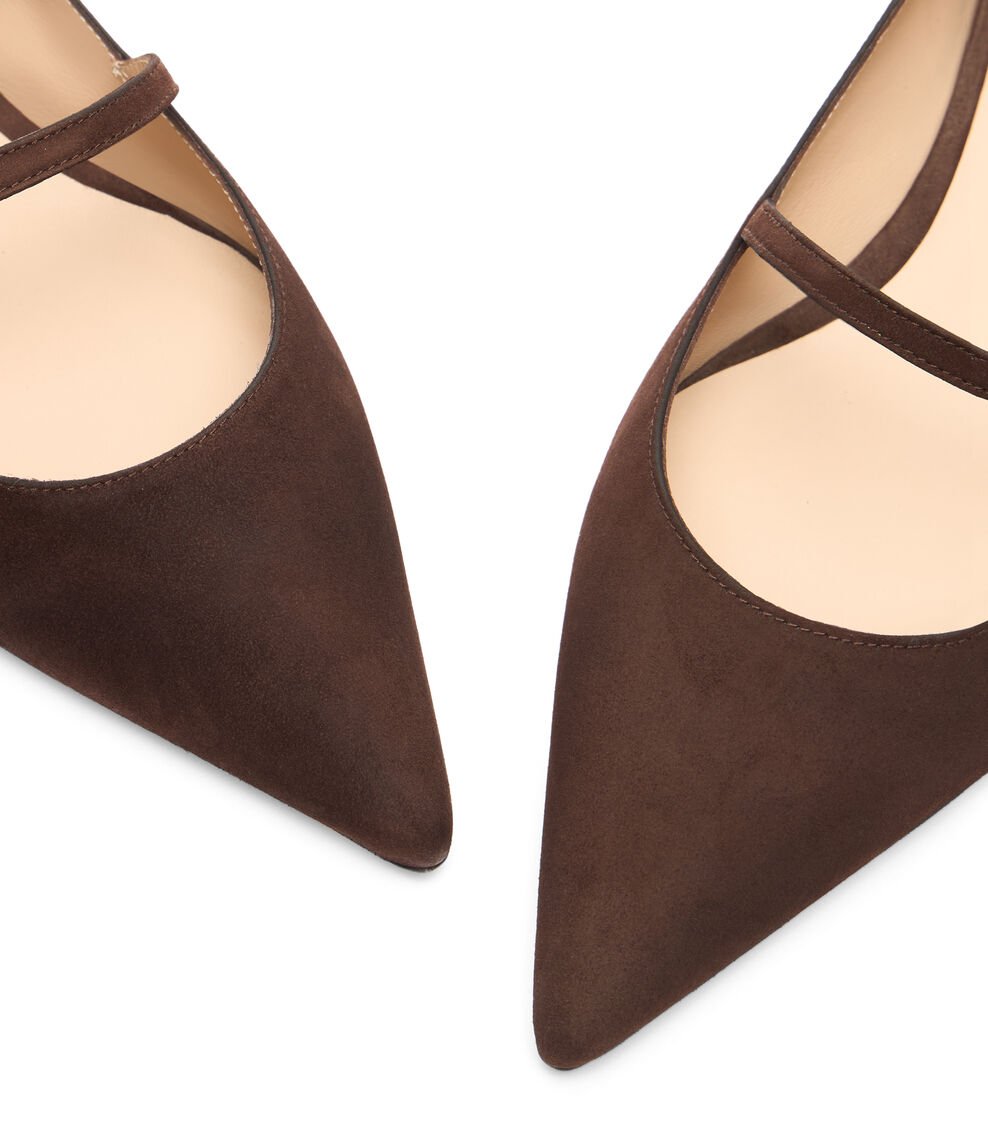 Stuart Weitzman EMILIA MARY JANE FLAT Stuart Weitzman EMILIA MARY JANE FLAT WALNUT SG877SUEWAL