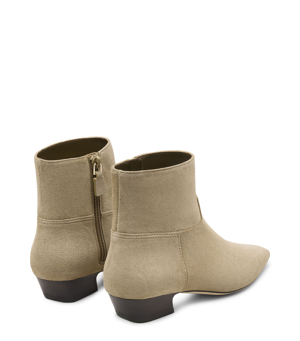 Stuart Weitzman STASSI ZIP BOOTIE GOLDEN OLIVE/MARRON VINO SN065SKDYPB