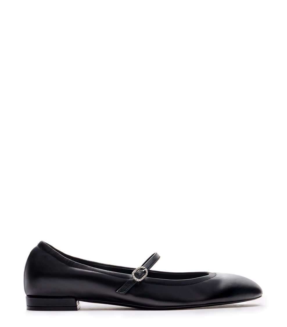 Stuart Weitzman CLARIS BALLET FLAT BLACK SI573SMOBLK