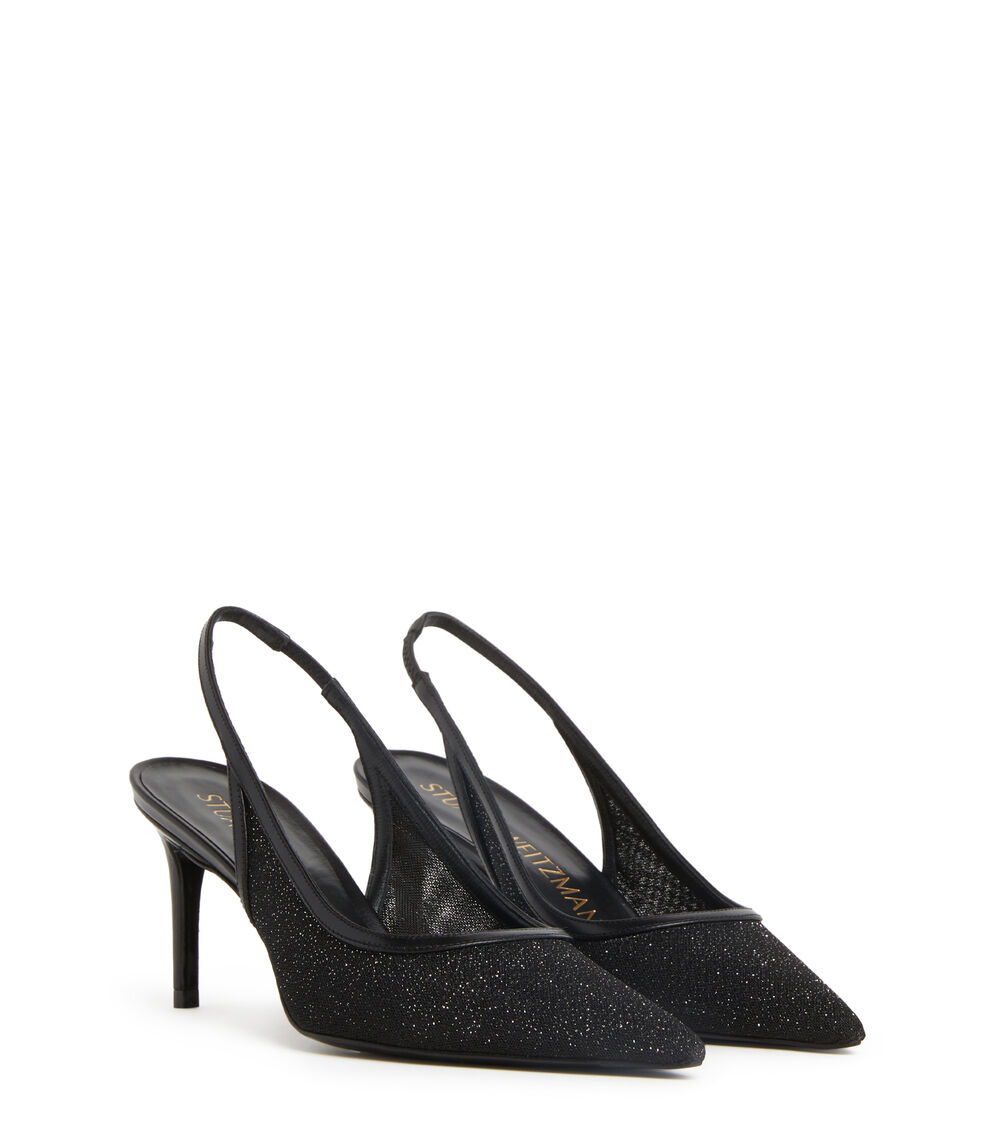 Stuart Weitzman STUART 75 SLINGBACK PUMP BLACK SF438SKOBLK