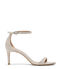 Stuart Weitzman NUDIST SHINE 75 SANDAL LIGHT SILK/LINEN SK217PEYXMB