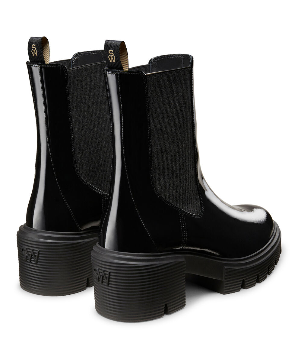 Stuart Weitzman SOHO CHELSEA BOOTIE BLACK SJ301PATBLK