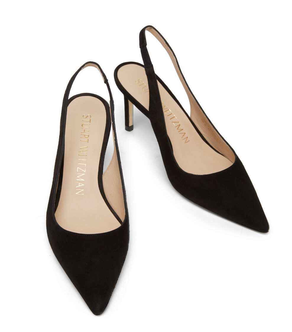 Stuart Weitzman STUART 75 SLINGBACK PUMP SCHWARZ SC424SUEBLK