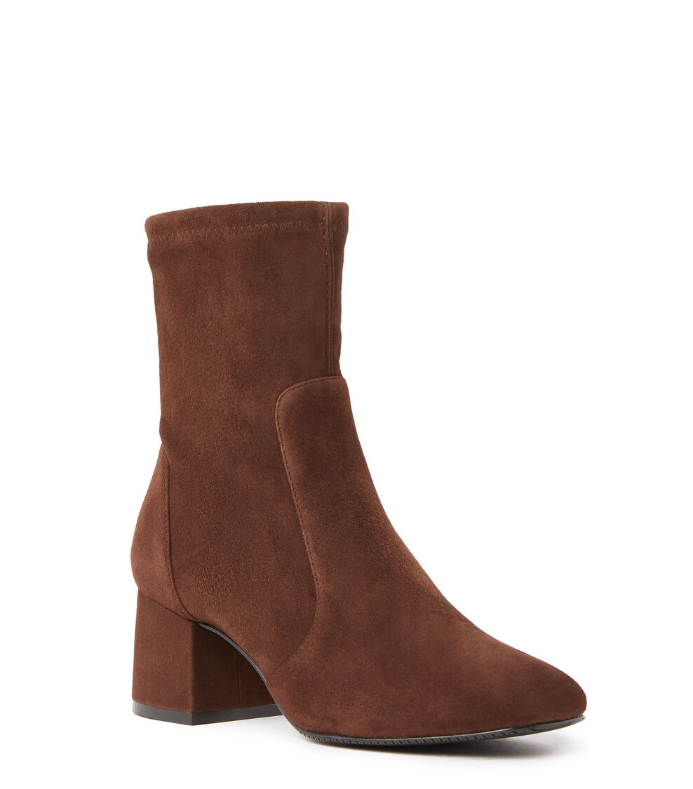 Stuart Weitzman SLEEK 60 SOCK BOOTIE WALNUT SC670SUSWAL
