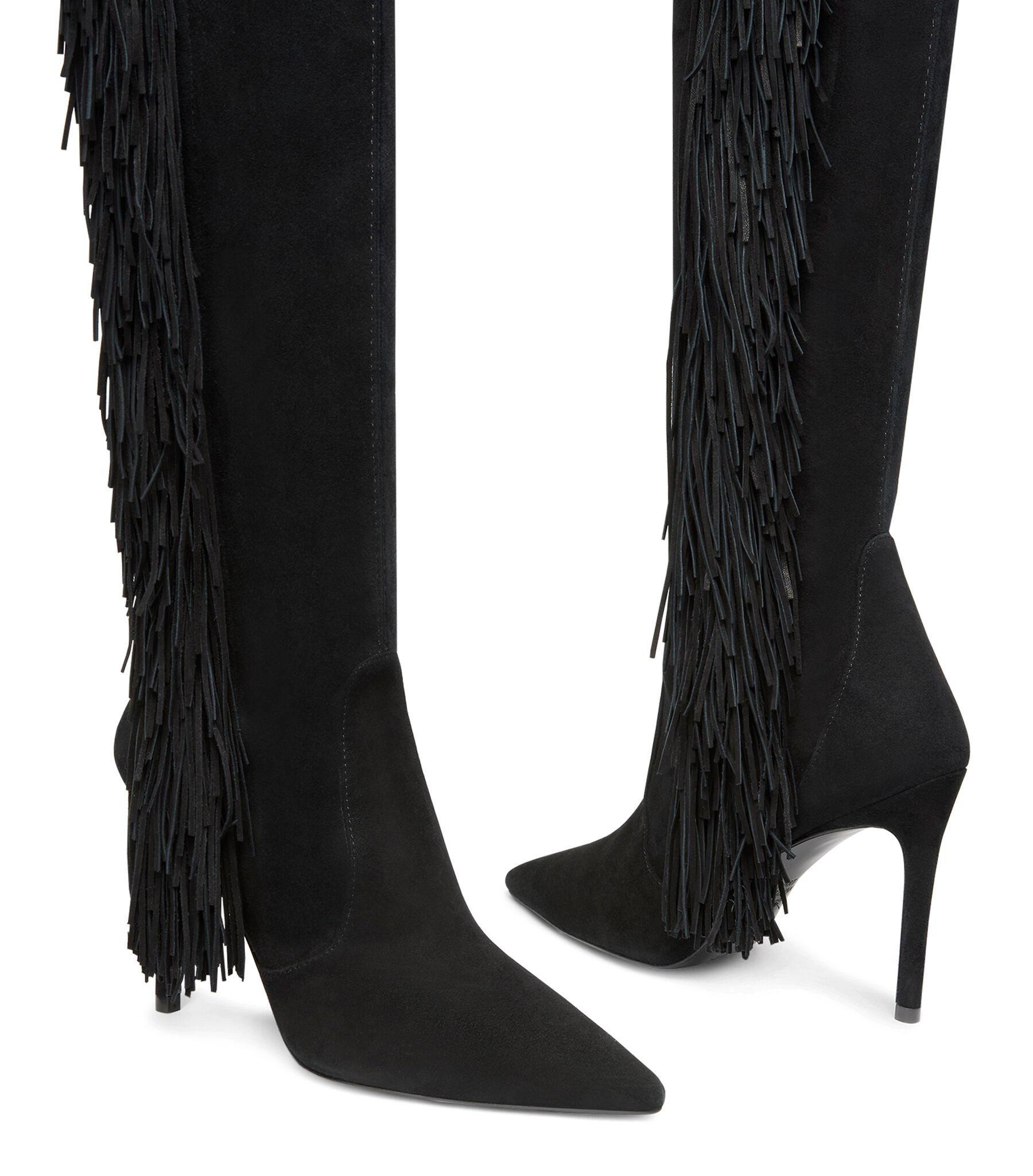 Fringe hotsell heel boots