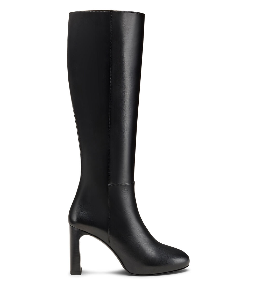Stuart Weitzman BABETTE PLATFORM ZIP BOOT BLACK SN000DEKBLK