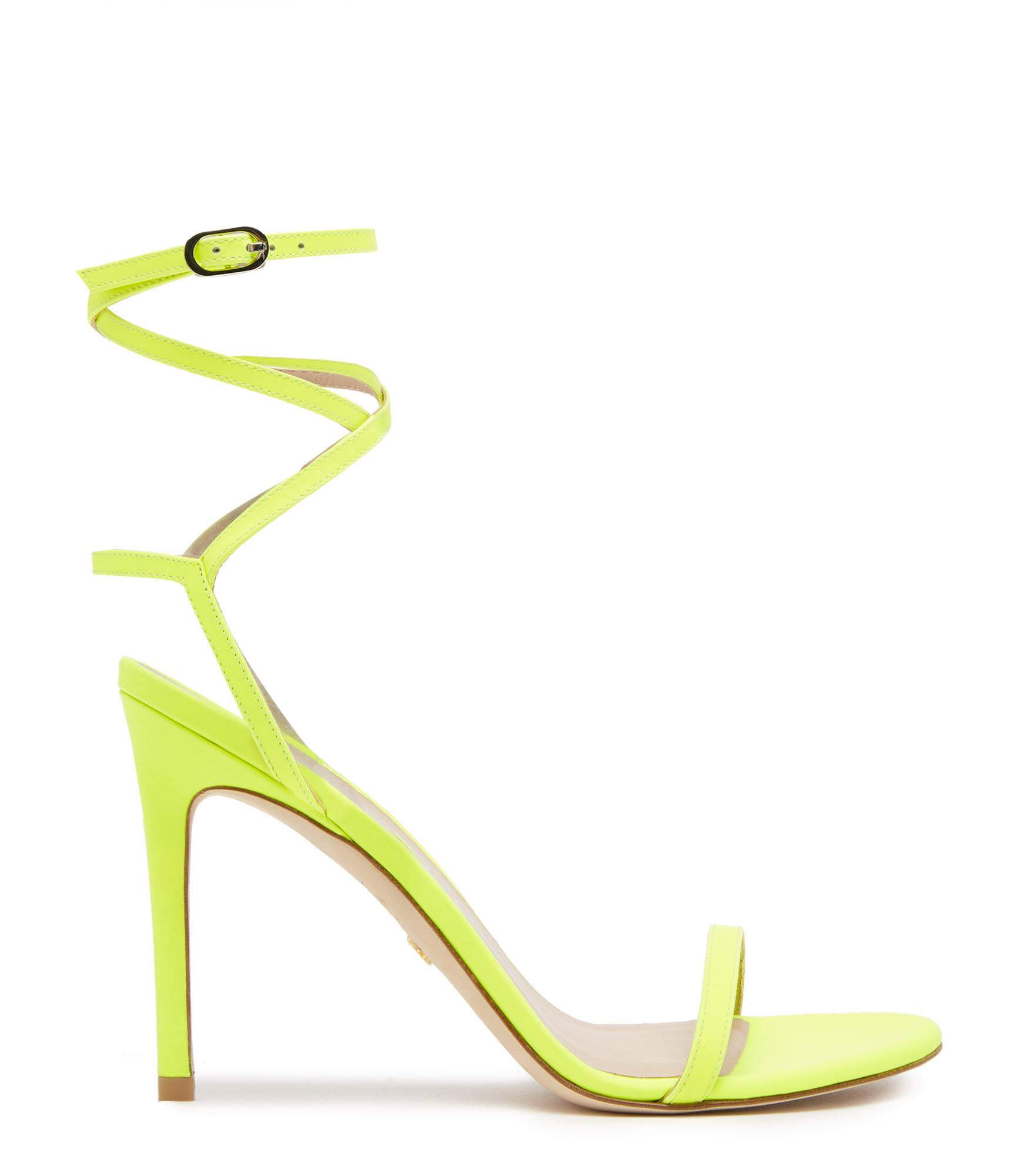 BARELYNUDE 100 WRAP SANDAL in NEON YELLOW for Women Stuart Weitzman
