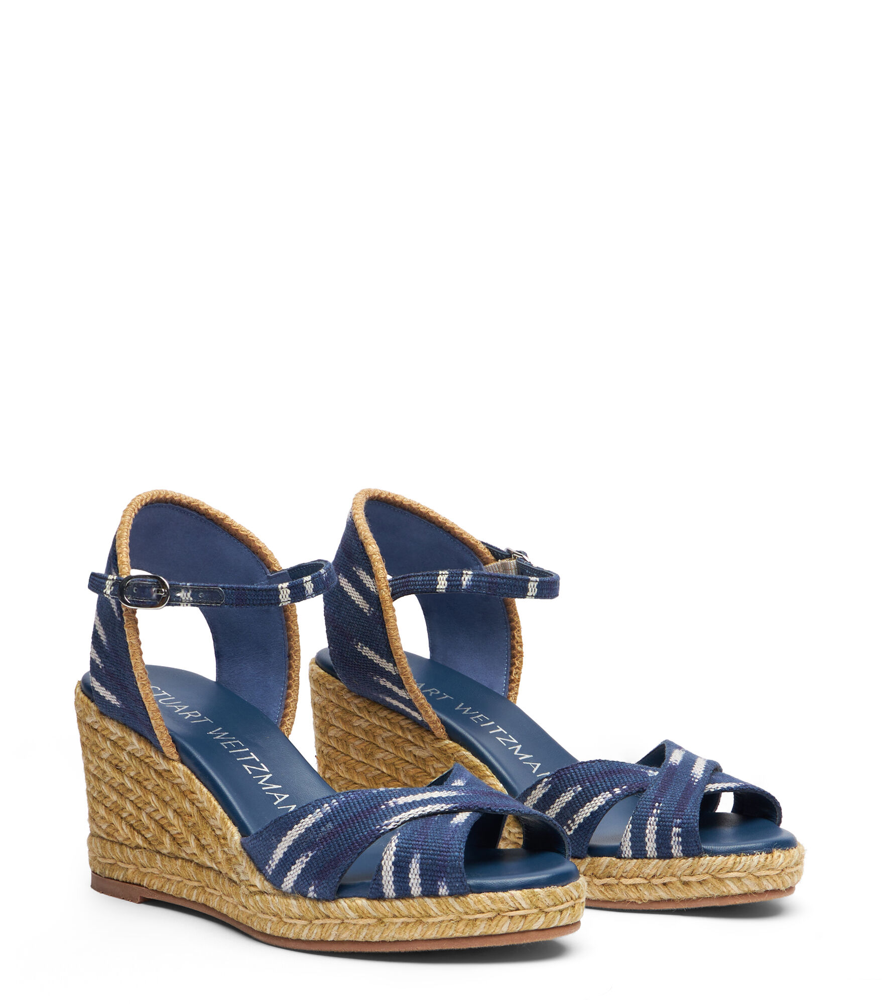 MIRELA II ESPADRILLE WEDGE in INDIGO for Women | Stuart Weitzman®