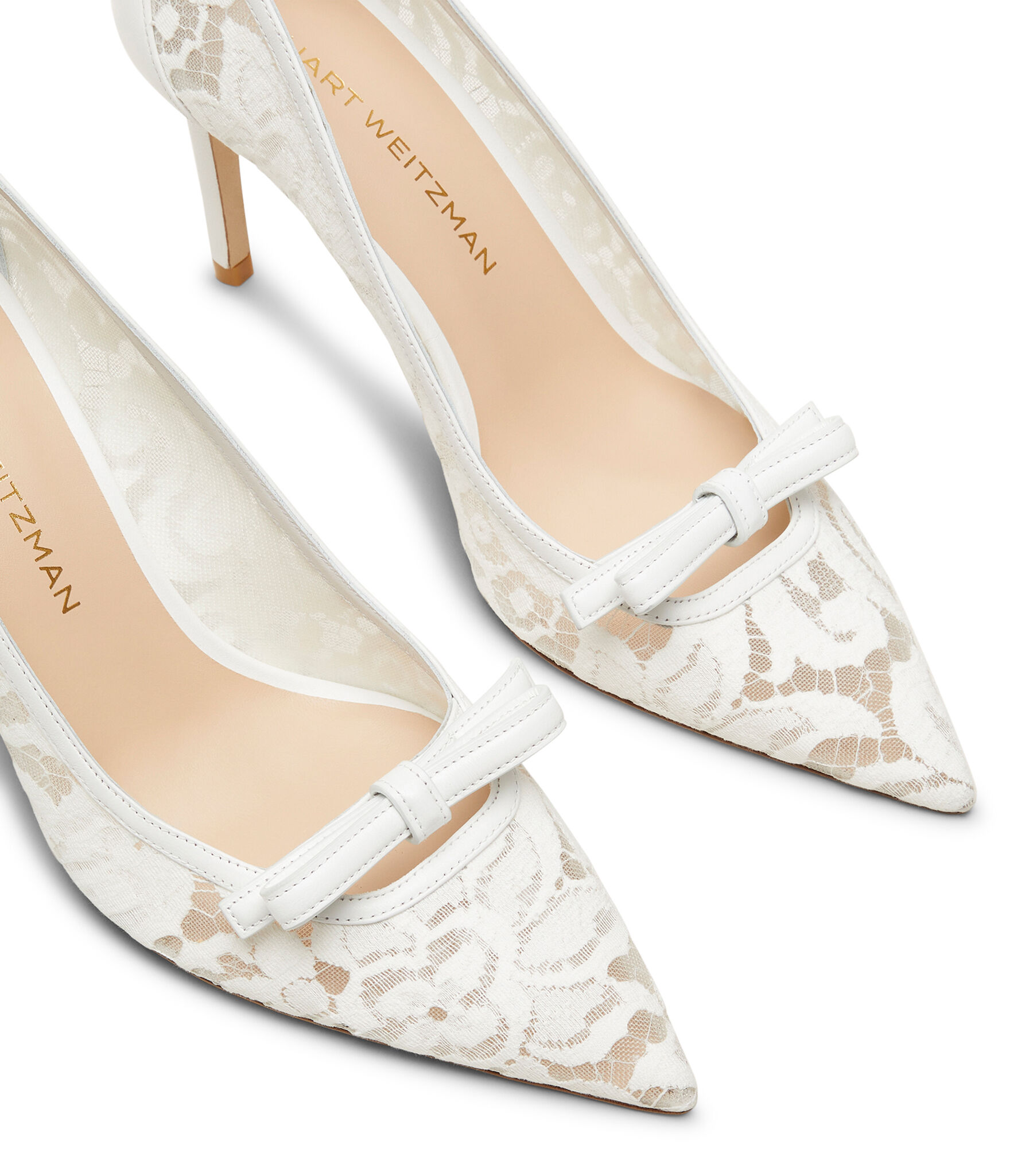 STUART FELICITY 85 PUMP in WHITE for Women | Stuart Weitzman® STUART FELICITY 85 PUMP in WHITE for Women | Stuart Weitzman®