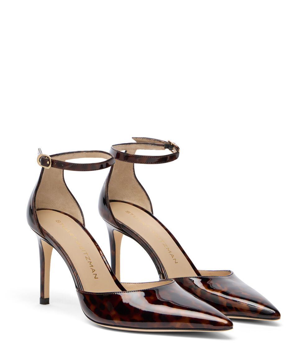 Stuart Weitzman STUART POWER STRAP 85 DARK BROWN SM492GORDBR