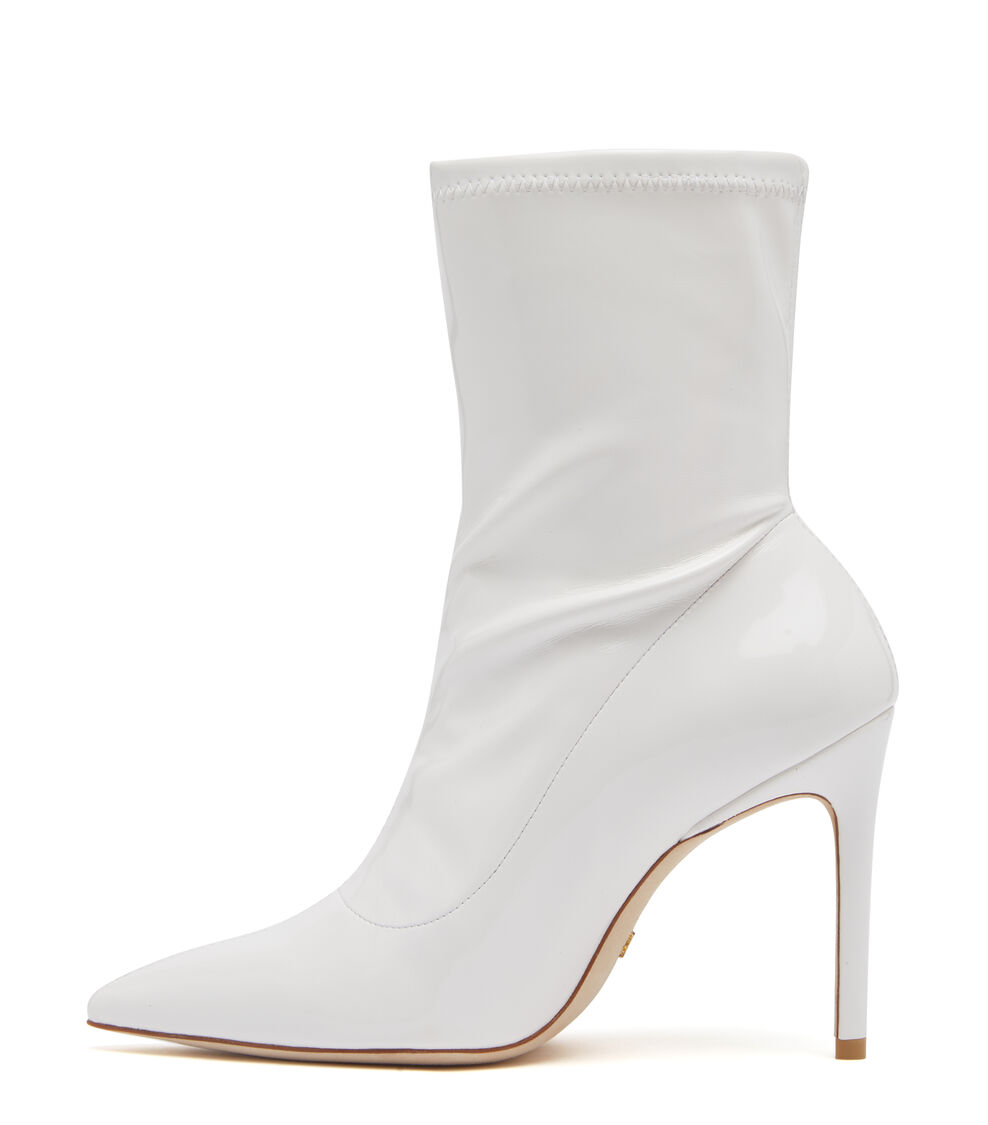 Stuart Weitzman STUART 100 STRETCH BOOTIE White SC455SYLWHT